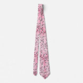 Cravate Fleur de cerisier rose (Dos)