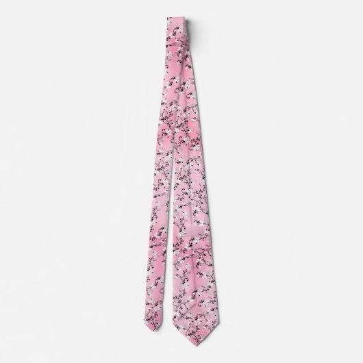 Cravate Fleur de cerisier rose (Dos)