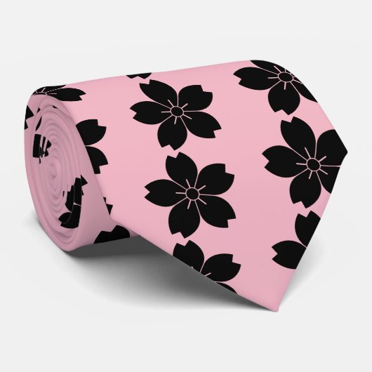 Cravate Fleur de cerisier sauvage (Roulé)