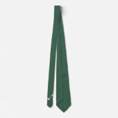 Cravate Fleur de cerisiers sauvages Monogrammes verts (Dos)