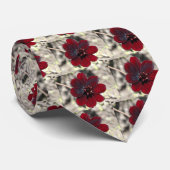 Cravate Fleur de Cosmos au Chocolat (Roulé)
