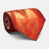 Cravate Fleur de feu Fractal Art (Roulé)