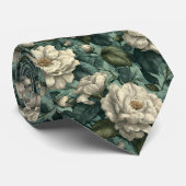 Cravate Fleur de Gardenias du garçon d'honneur branché (Roulé)