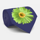 Cravate Fleur de Gérbera verte (Roulé)