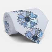 Cravate Fleur de grains colorés (Roulé)