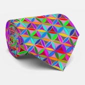 Cravate Fleur de la vie - motif sans couture - couleur de (Roulé)