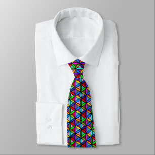 Cravate Fleur de la vie - motif sans couture - multi