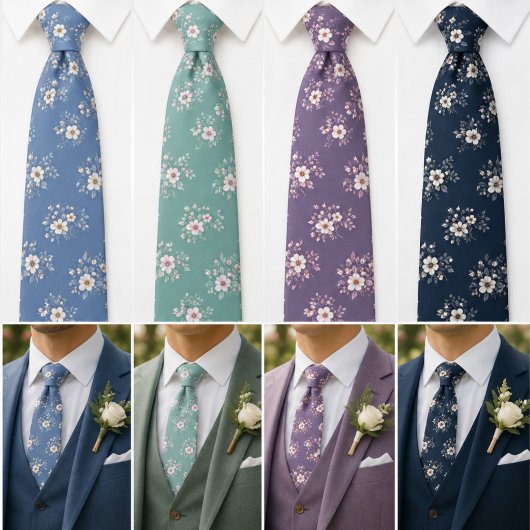 Cravate Fleur de lavande Ditsy Floral
