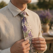 Cravate Fleur de Lavande Élégante