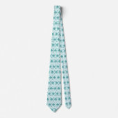 Cravate Fleur-De-Lis Aqua (Devant)