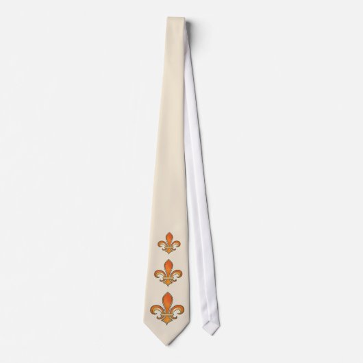 Cravate Fleur de Lis avec l'ombrage d'arc-en-ciel (Devant)