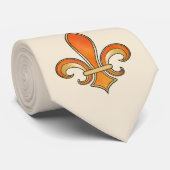 Cravate Fleur de Lis avec l'ombrage d'arc-en-ciel (Roulé)