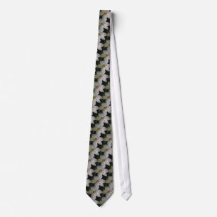 Cravate fleur de lis blanc