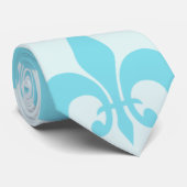 Cravate Fleur de lis bleu (Roulé)