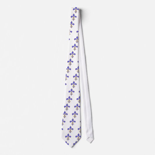 Cravate fleur de lis bleu-clair (Devant)