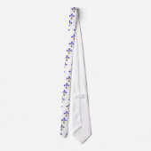 Cravate fleur de lis bleu-clair (Dos)