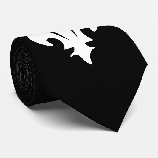 Cravate Fleur de lis Classic - noir (Roulé)