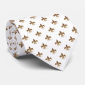 Cravate Fleur de lis dans des nuances de brun (Roulé)