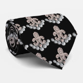 Cravate Fleur de Lis - Perles (Roulé)