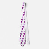 Cravate Fleur de Lis violet (Devant)