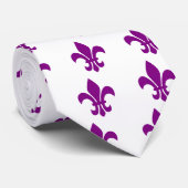 Cravate Fleur de Lis violet (Roulé)