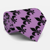 Cravate Fleur de Lis violet (Roulé)