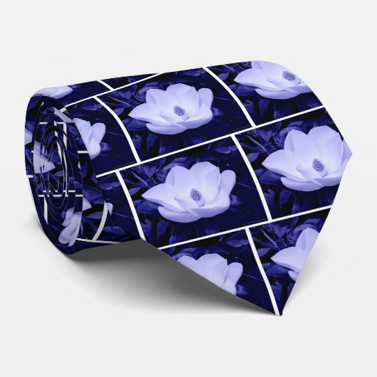 Cravate Fleur de Magnolia (Roulé)