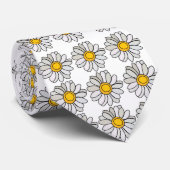 Cravate Fleur de marguerite florale Daisy (Roulé)