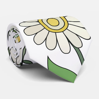 Cravate Fleur de marguerite florale demoiselle d'honneur