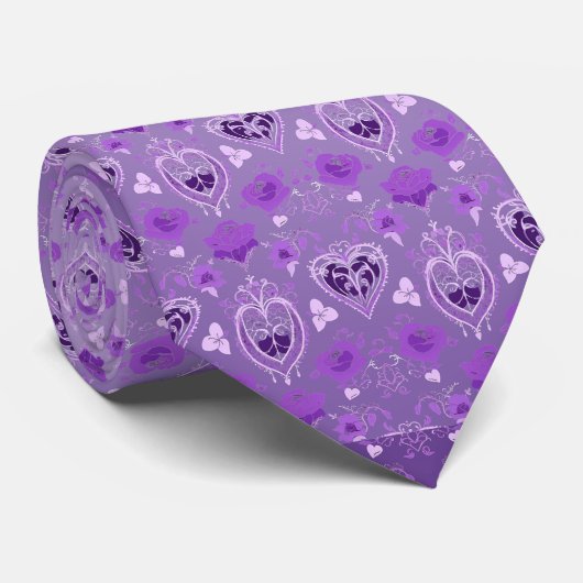 Cravate Fleur de minuit (Roulé)