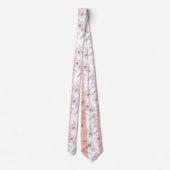 Cravate Fleur de Oiseau Vintage Rayure Toile (11) (Dos)