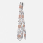 Cravate Fleur de oiseau vintage Toile Rayure (10) (Devant)