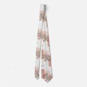 Cravate Fleur de oiseau vintage Toile Rayure (3) (Dos)