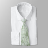 Cravate Fleur de Pâquerette Veloutée Vert Citron (Attaché)