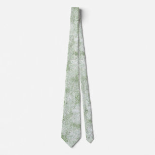 Cravate Fleur de Pâquerette Veloutée Vert Citron