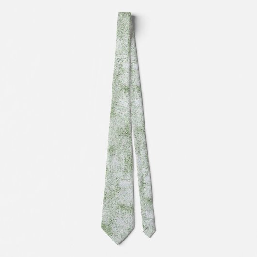 Cravate Fleur de Pâquerette Veloutée Vert Citron (Devant)