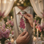 Cravate Fleur de Stock Rose Élégante