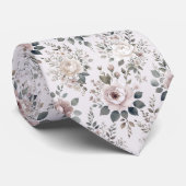 Cravate Fleur de teint rosé vintage  (Roulé)