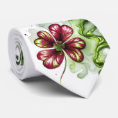 CRAVATE FLEUR DE TRÈFLE VIOLET (Roulé)