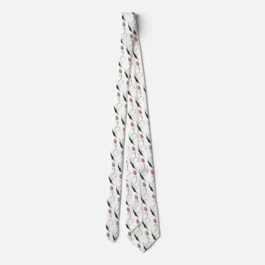 Cravate Fleur de tulipe rose (Dos)