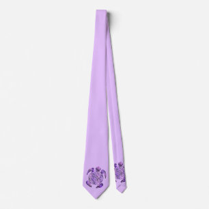 Cravate Fleur de vie / Blume des Lebens - violet de tortue