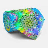 Cravate Fleur De Vie - Fleur Géométrique 5 (Roulé)