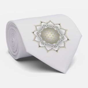 Cravate Fleur de Vie - Mandala Fleurs 1