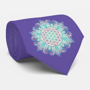 Cravate Fleur de Vie - Mandala Indien 2