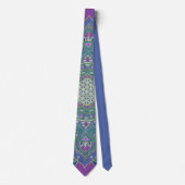 Cravate Fleur de Vie - Mandala Style Inde 1 (Devant)