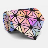 Cravate Fleur de vitrail multicolore (Roulé)