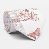 Cravate Fleur d'Élégant Papillon (7) (Roulé)