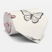 Cravate Fleur d'Élégant Papillon (9) (Roulé)