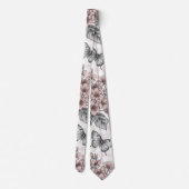 Cravate Fleur Élégante de Papillon (1) (Dos)