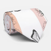 Cravate Fleur Élégante de Papillon (10) (Roulé)